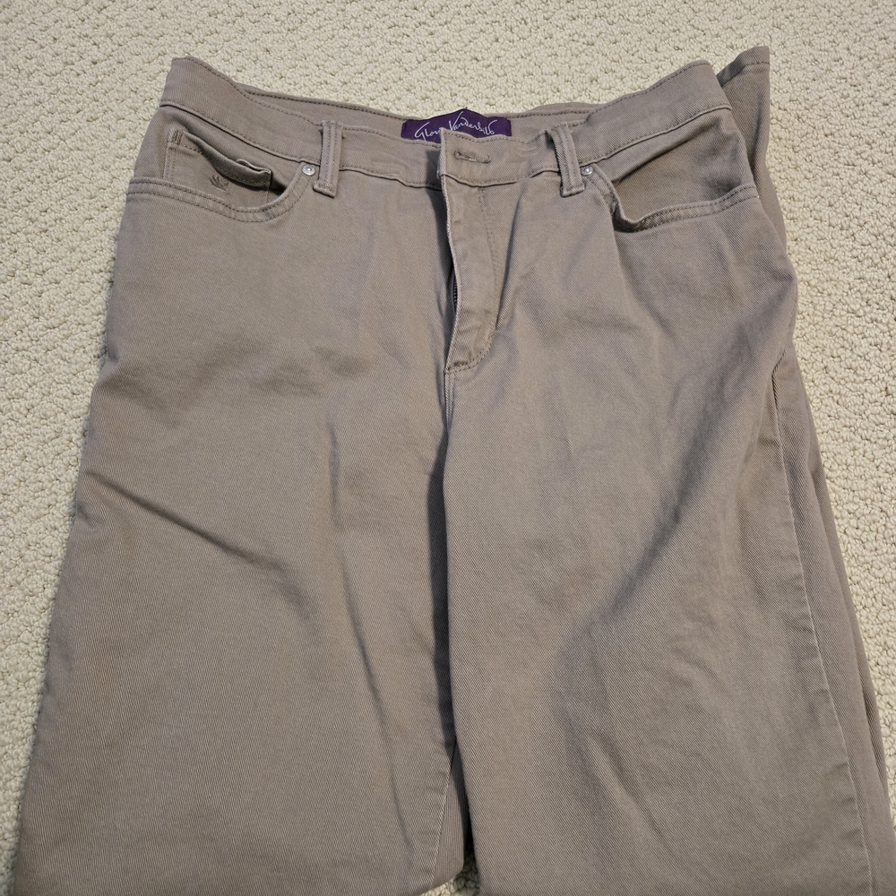 Women's Gloria Vanderbilt Amanda Denim Beige Jeans, Size 8M